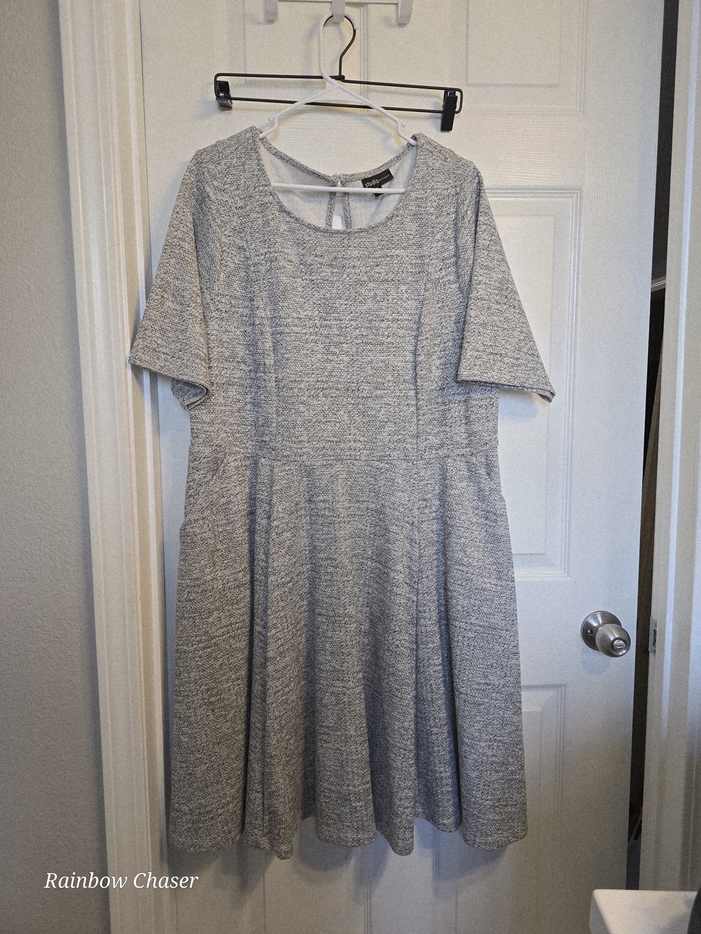 torrid Heather Gray Knit Fit-and-Flare Dress